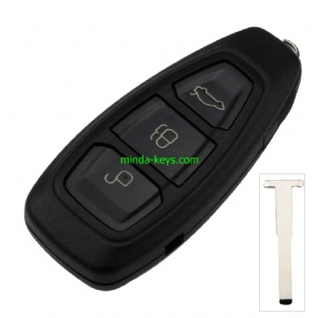 FO-212 Ford Smart Remote Shell 3 Button with HU101 Emergency key