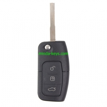 FO-203 Ford Flip Focus Remote Shell 3 button HU100 Blade