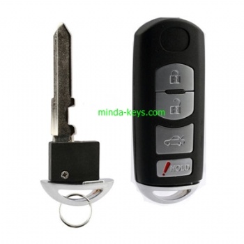  MA-217 Mazda Prox Remote Shell 4 Button with MAZ24R Emergency Key	
