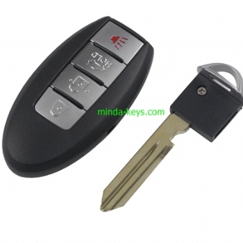  NI-232 Nissan Prox Remote Shell 4 Button with NI06P Emergency Key	